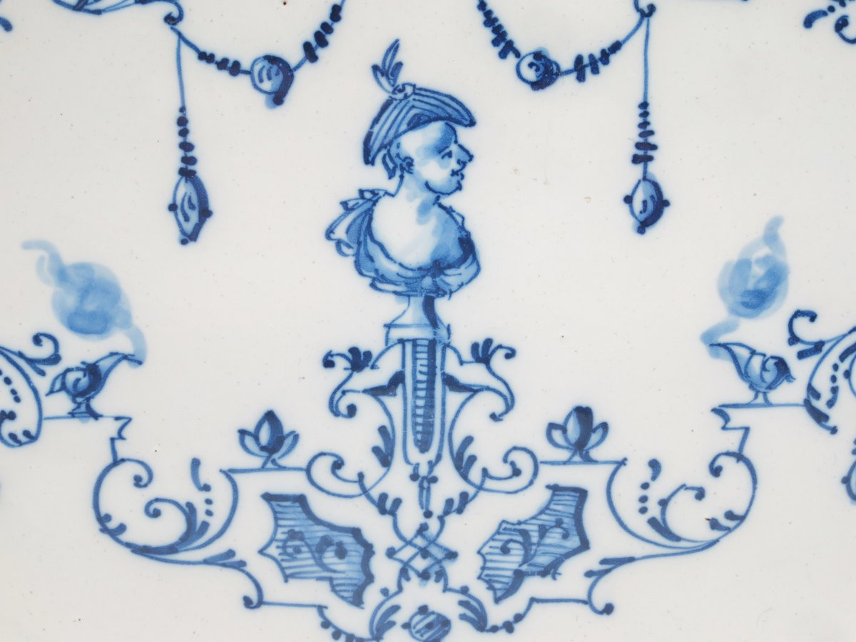 Plat En Faïence De Moustiers, Début XVIIIe Siècle. -photo-2