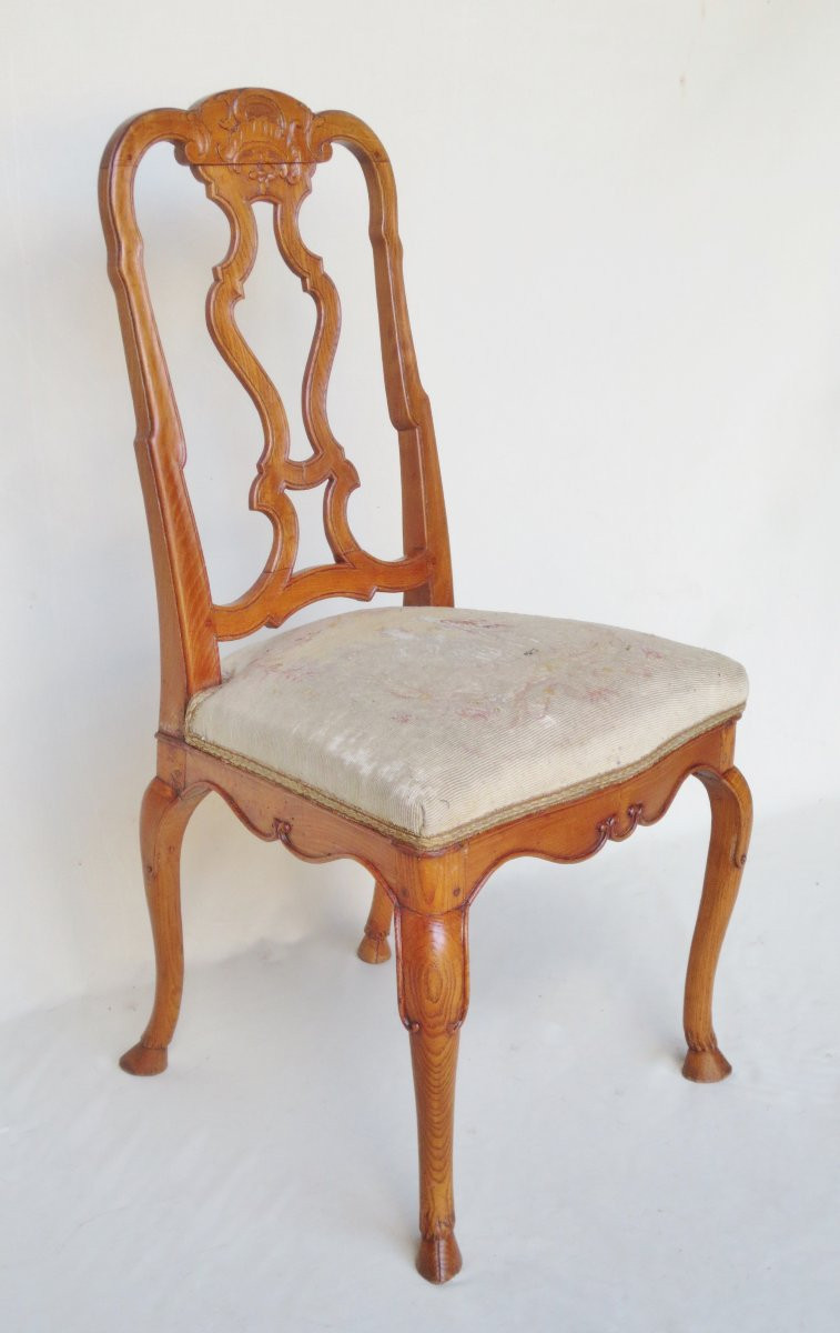 Set Of Six Chairs, Venice Mid-18th Century. -photo-2