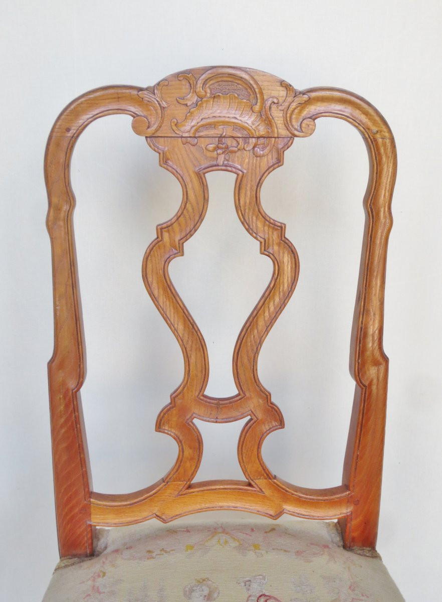 Set Of Six Chairs, Venice Mid-18th Century. -photo-5