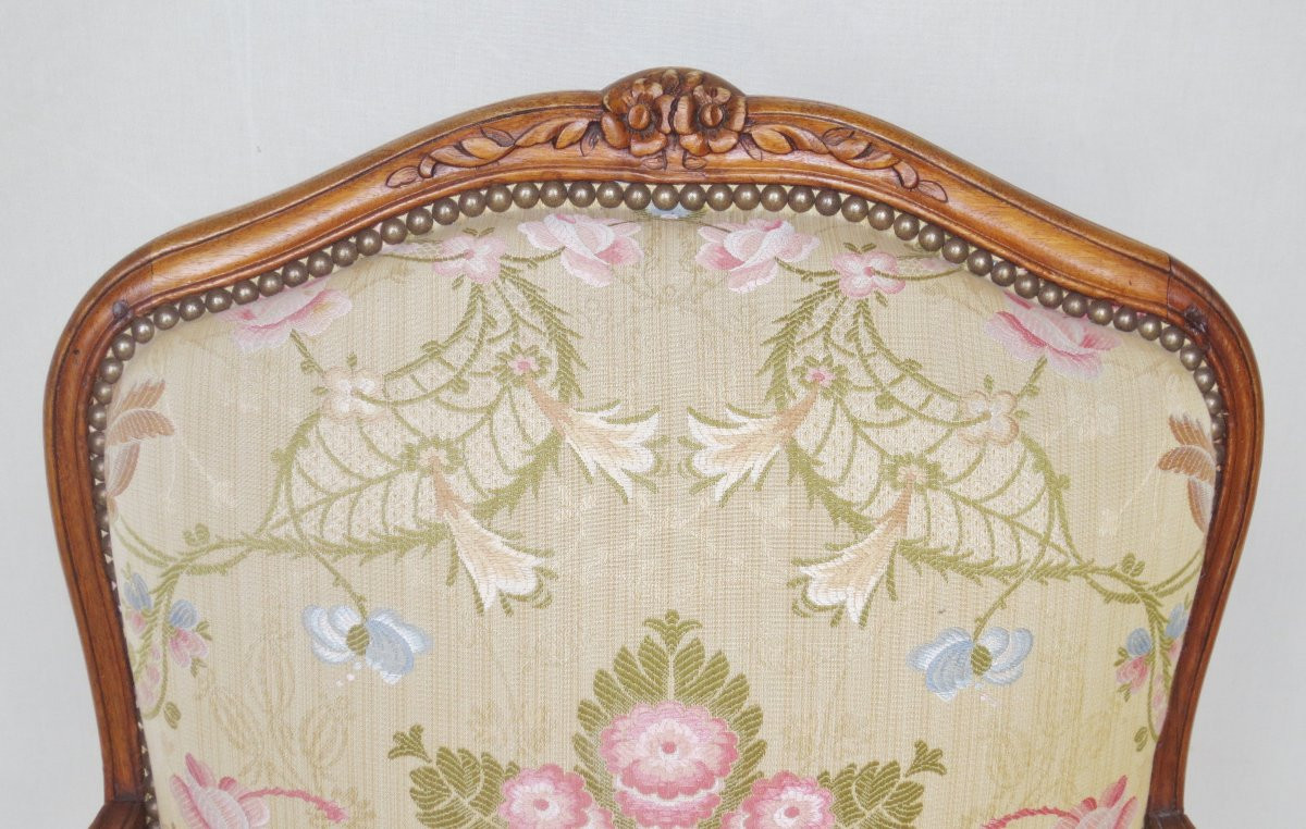 Pair Of Louis XV Style Armchairs. -photo-4
