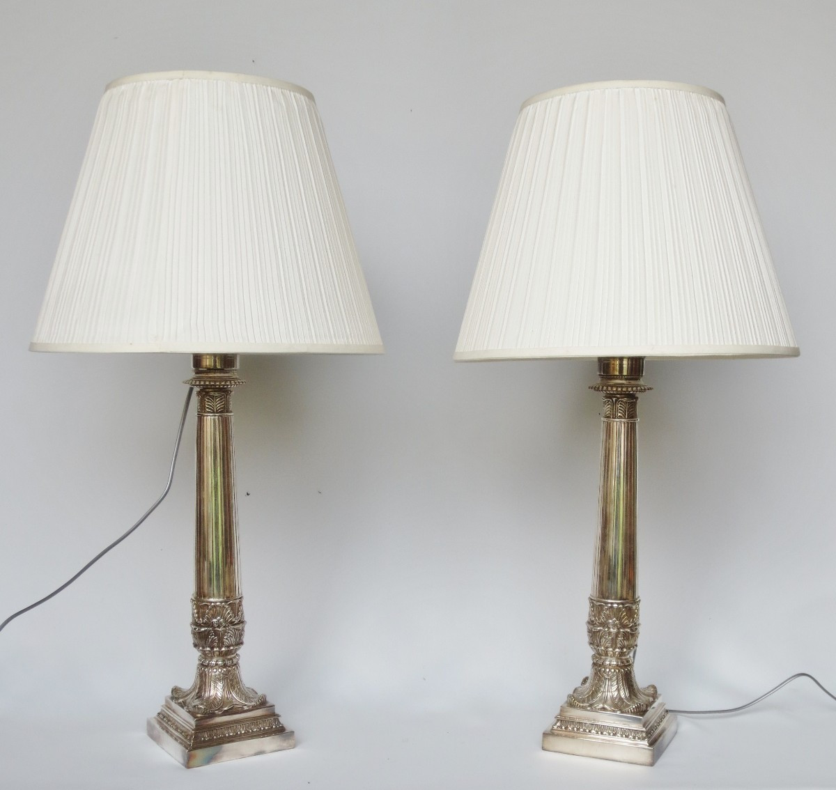 Pair Of Empire Style Lamps. 