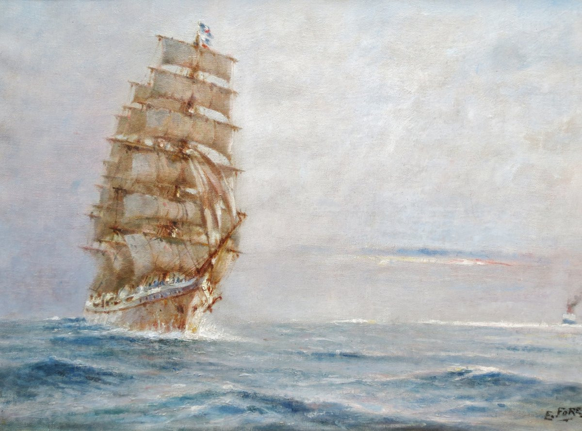 Pierre Forest trois mats naviguant. -photo-3