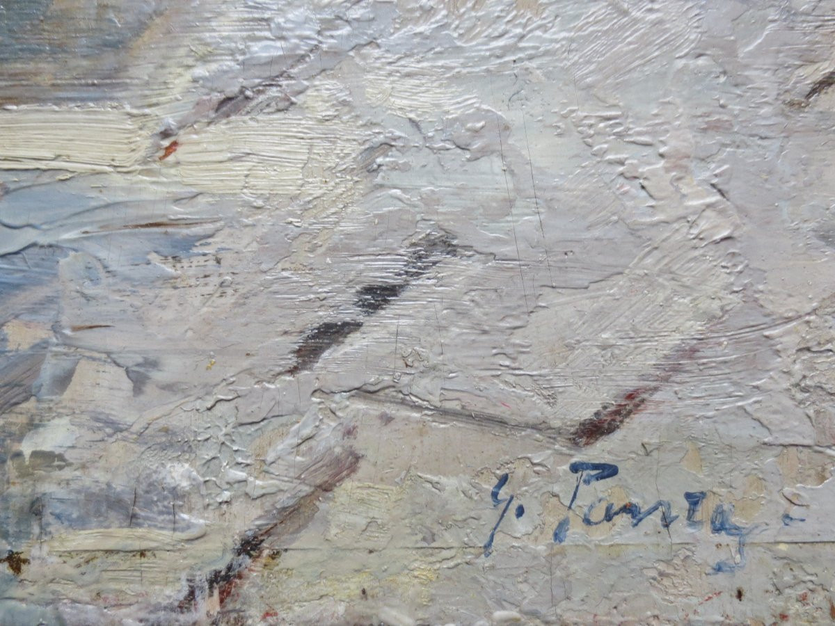 Henri Pontoy, scène de marché, Afrique du Nord. -photo-1