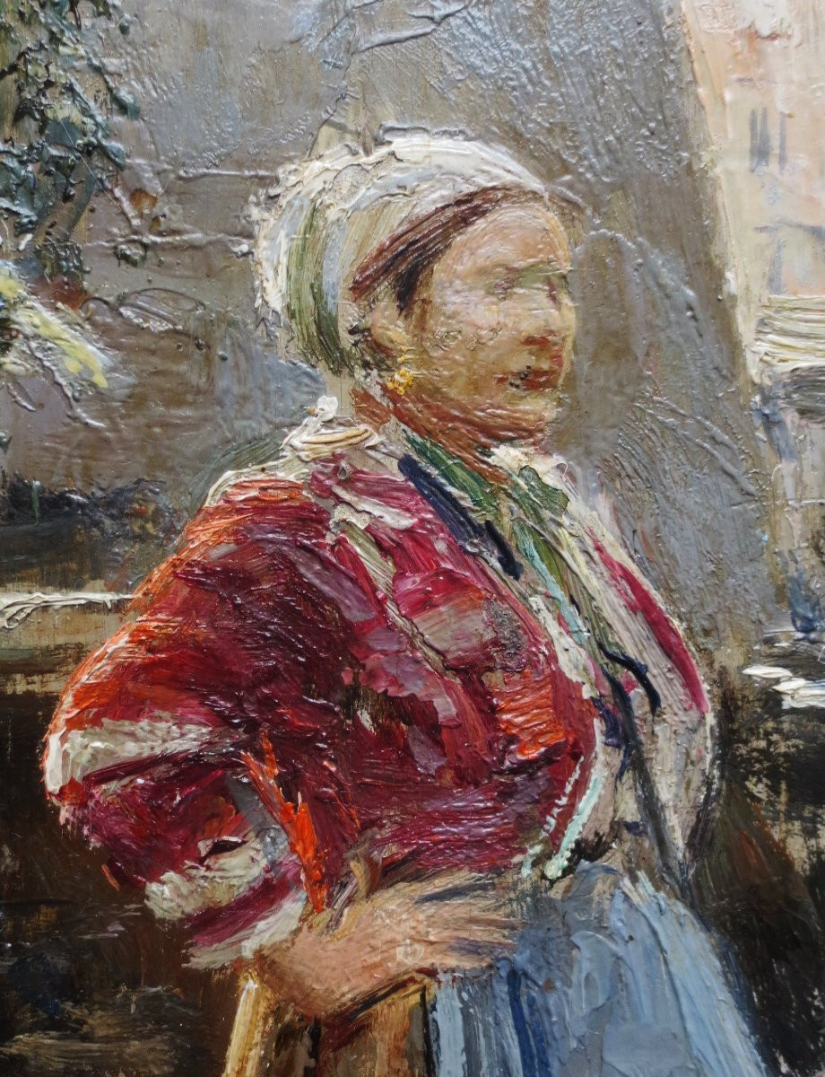 Henri Pontoy, scène de marché, Afrique du Nord. -photo-5