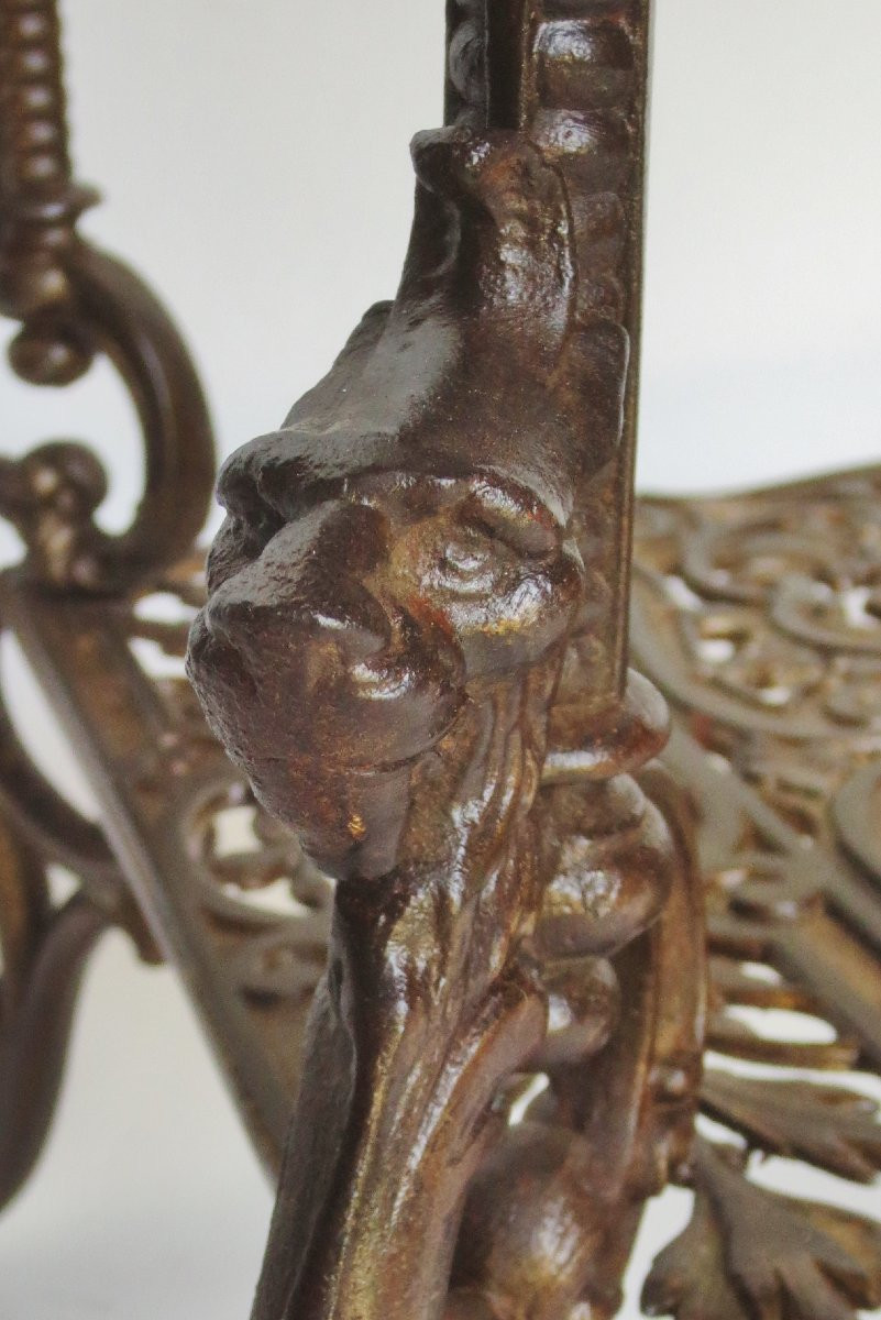 19th Century Cast-iron Coffee Table.-photo-4
