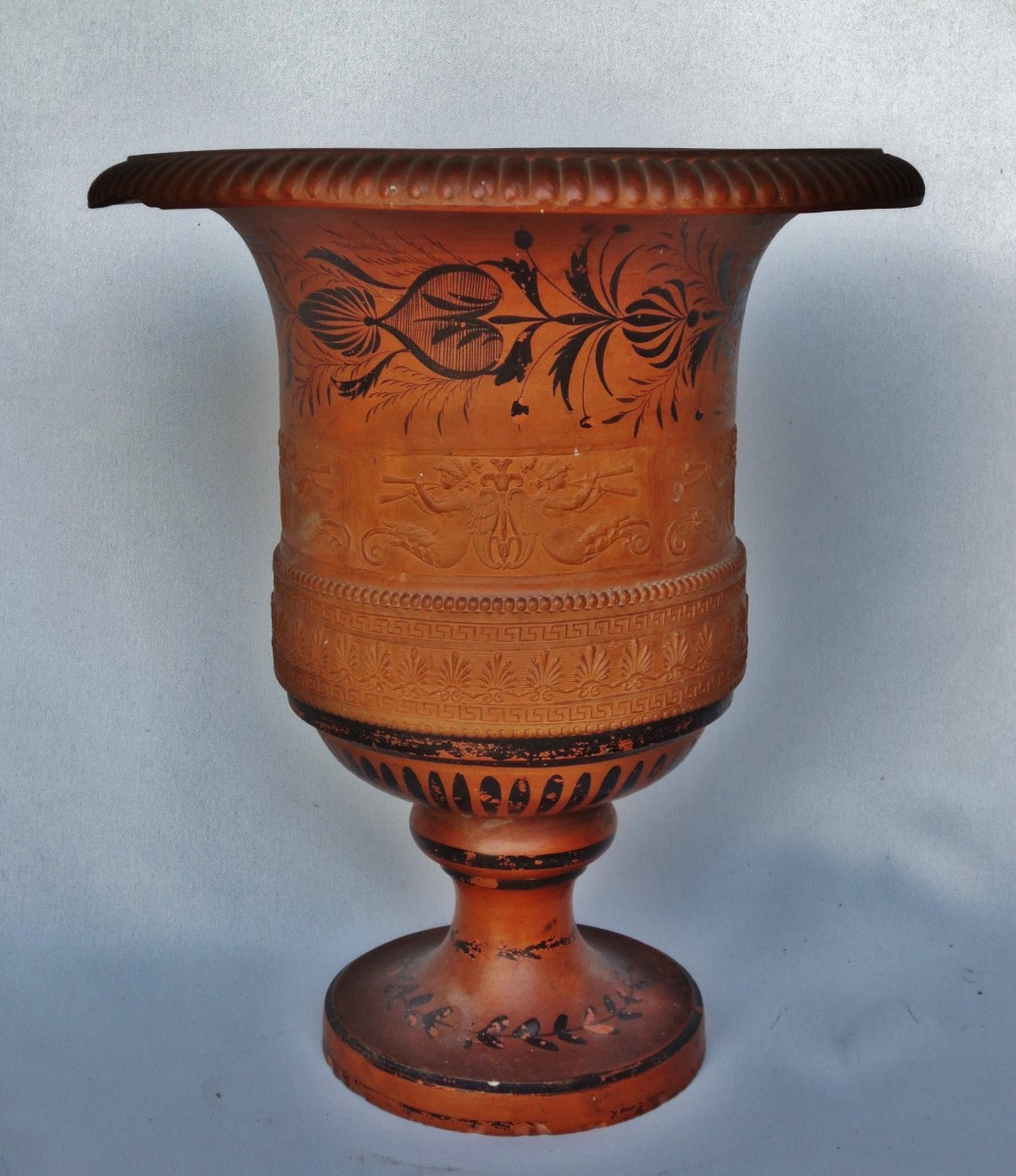 Medici Vase In Terracotta.