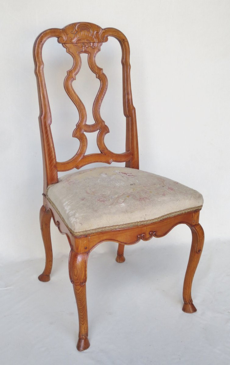 Suite Of Six Chairs, Venice Mid 18th Century.-photo-3
