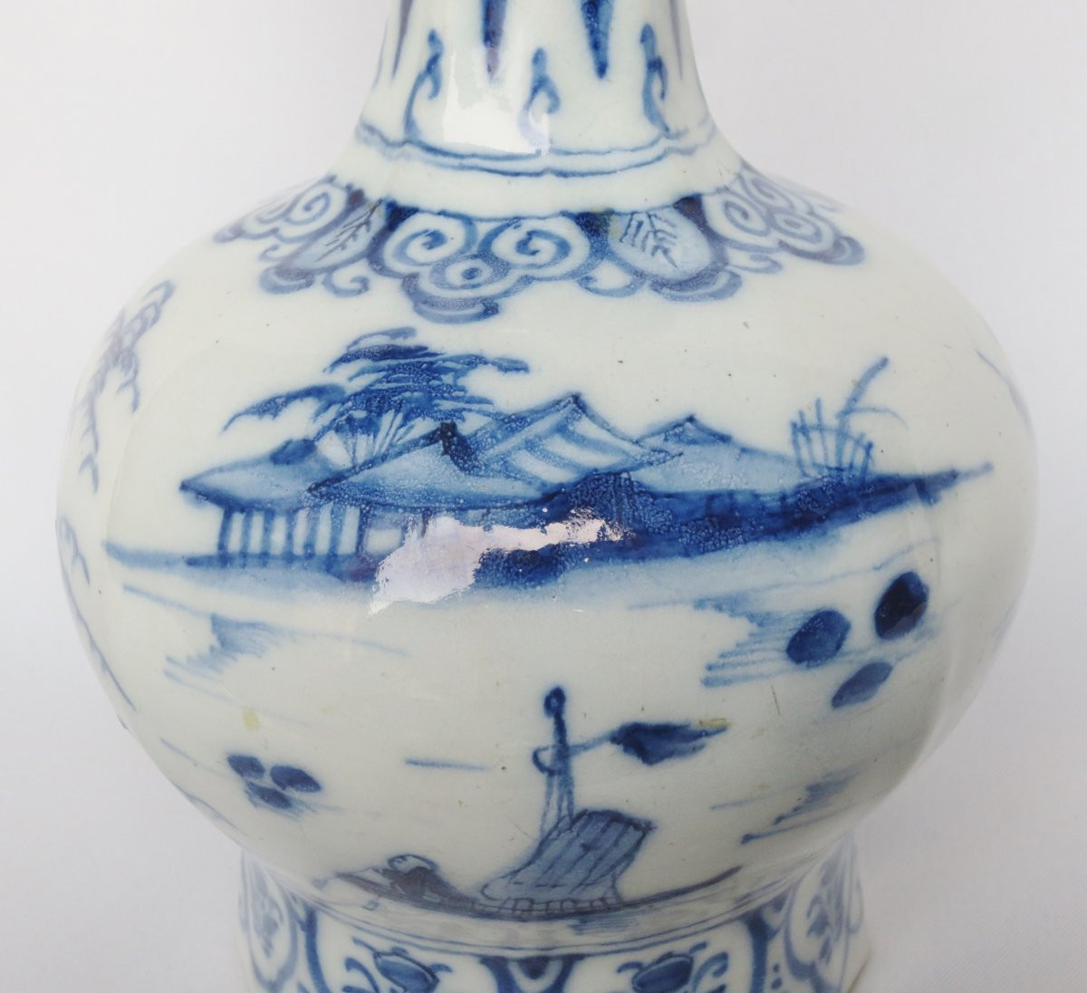 Delft Earthenware Lamp, 18th Century.-photo-4