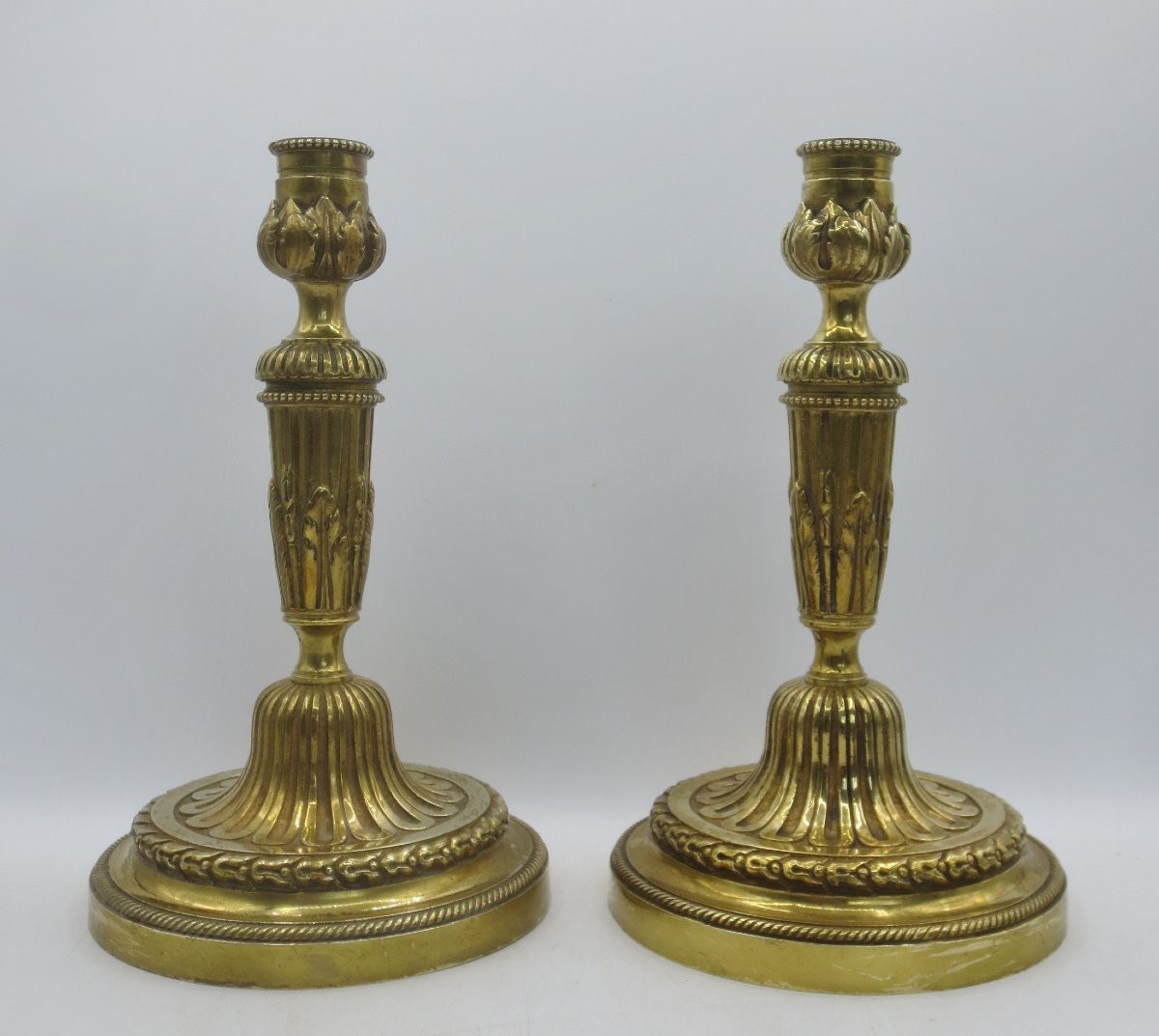 Paire de flambeaux de style Louis XVI. -photo-8
