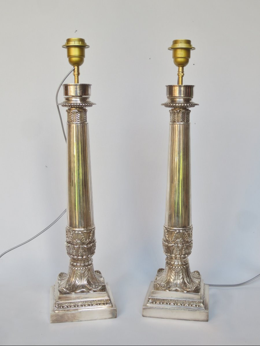 Paire de lampes de style Empire. -photo-1