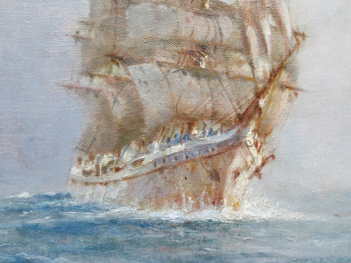 Pierre Forest Three-masted Sailing Boat.-photo-4