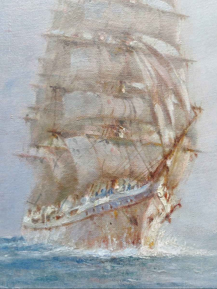 Pierre Forest Three-masted Sailing Boat.-photo-6