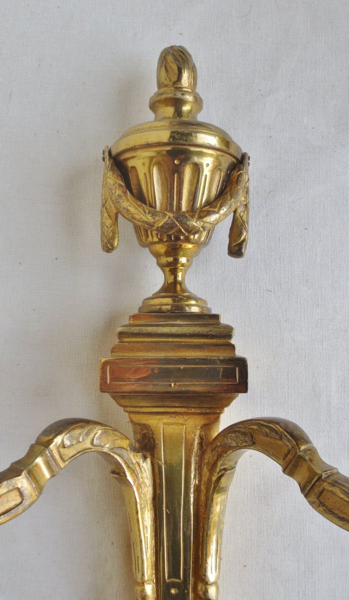 Pair Of Louis XVI Sconces, 18th Century.-photo-4