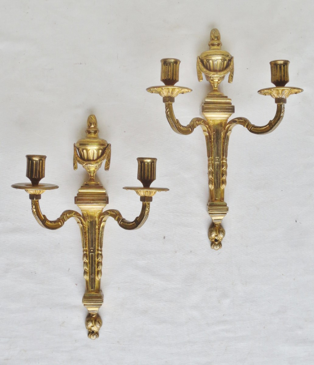 Pair Of Louis XVI Sconces, 18th Century.