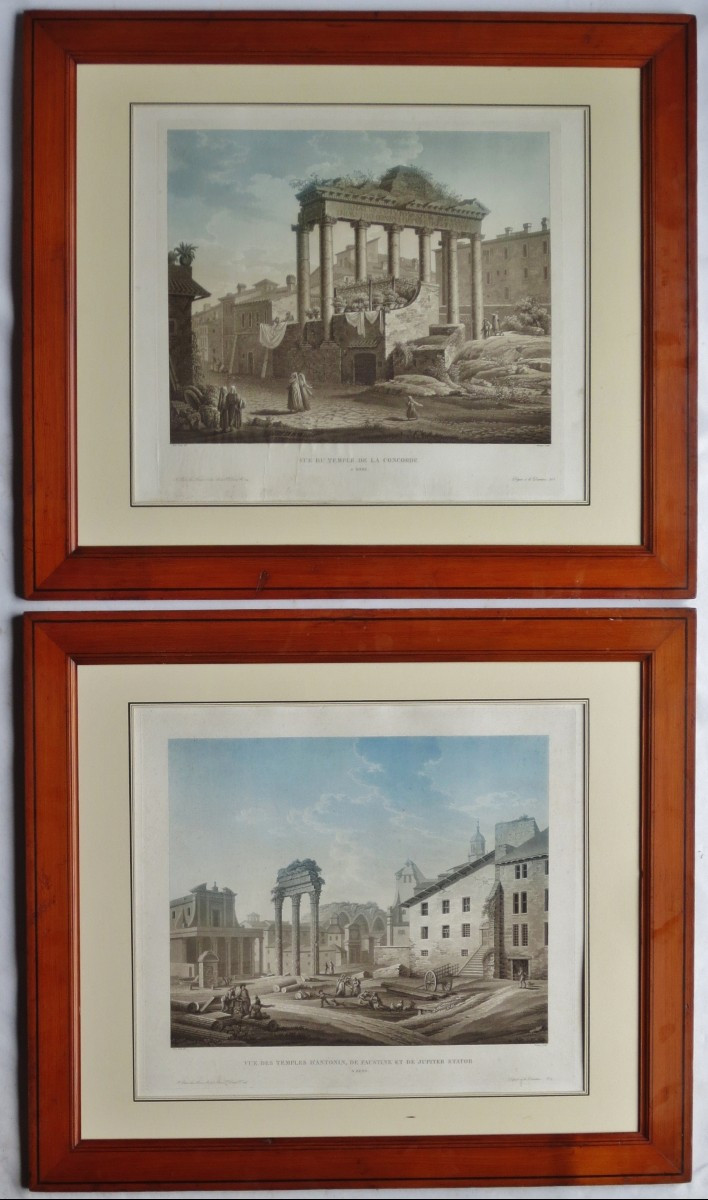 Pair Of Engravings Early 19th Century.  
