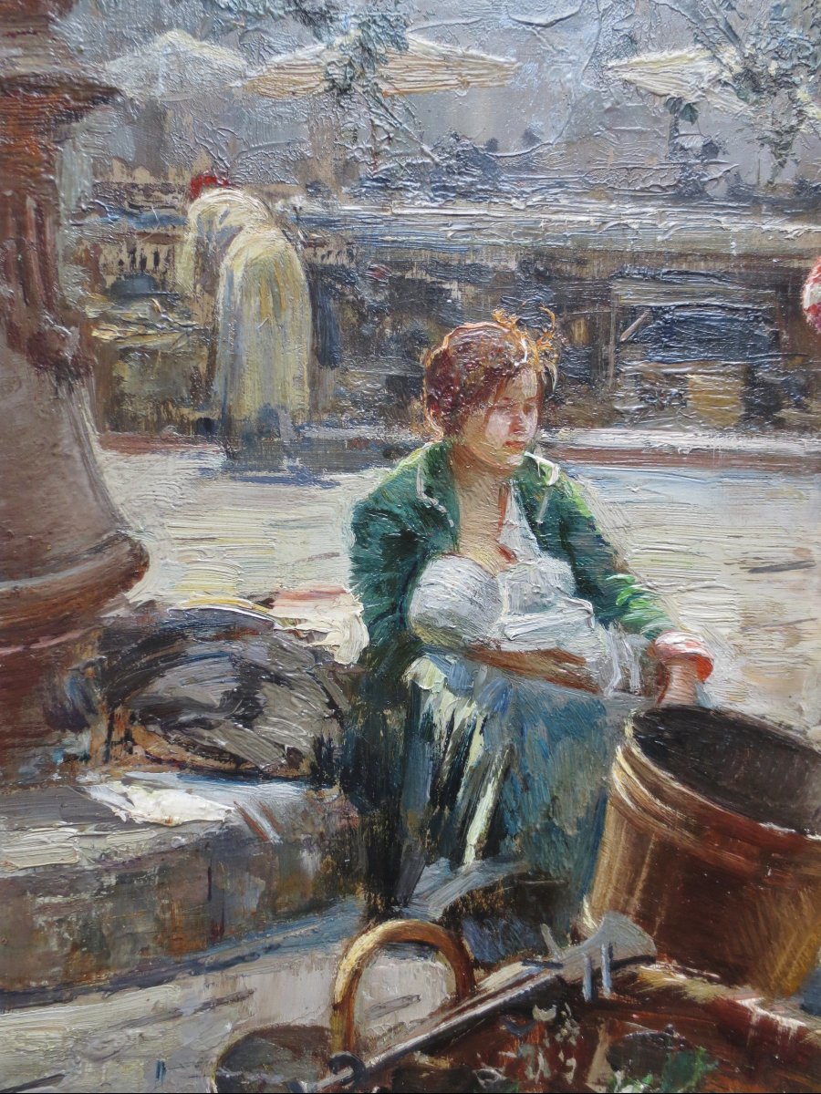 Giovanni Panza, scène de marché en Provence. -photo-3