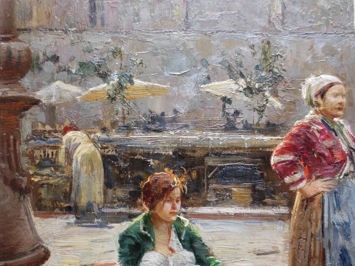 Giovanni Panza, scène de marché en Provence. -photo-7