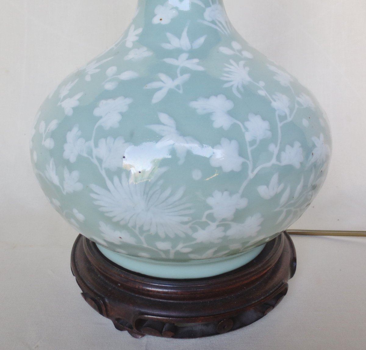 Lampe en porcelaine de chine.-photo-2