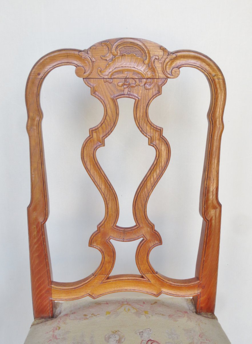 Suite de six chaises, Venise milieu XVIIIe siècle. -photo-2