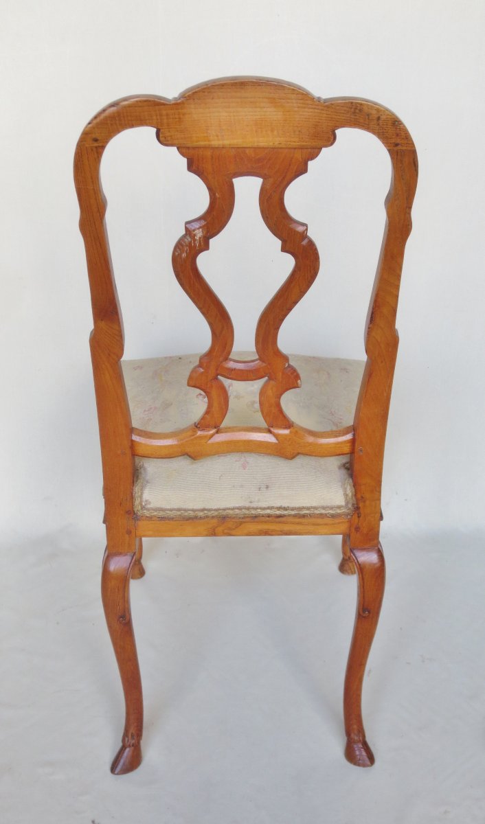 Suite de six chaises, Venise milieu XVIIIe siècle. -photo-4