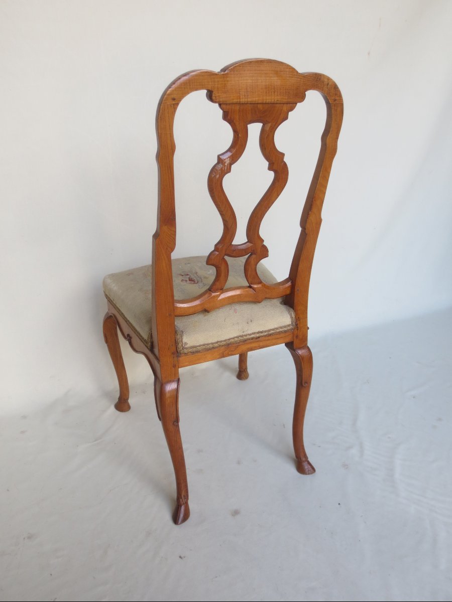 Suite de six chaises, Venise milieu XVIIIe siècle. -photo-5