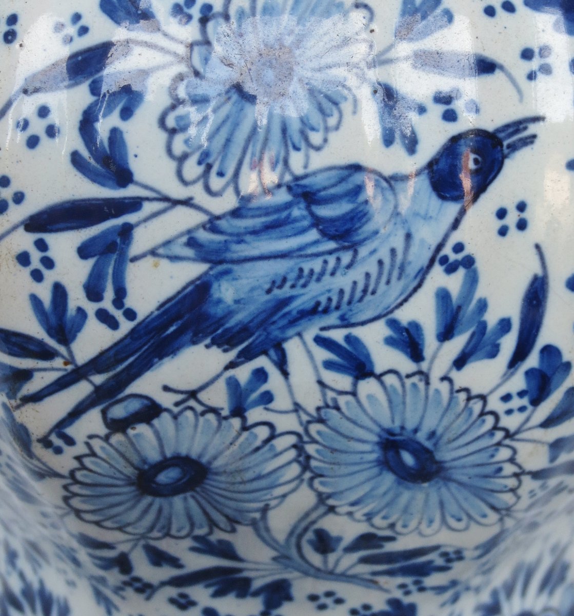 Lampe en faïence de Delft, XIXe siècle.  -photo-3