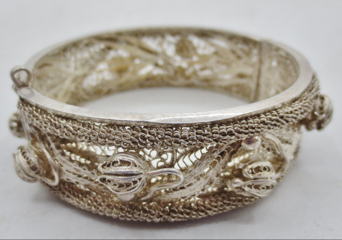Bracelet en filigrane d' argent. -photo-3