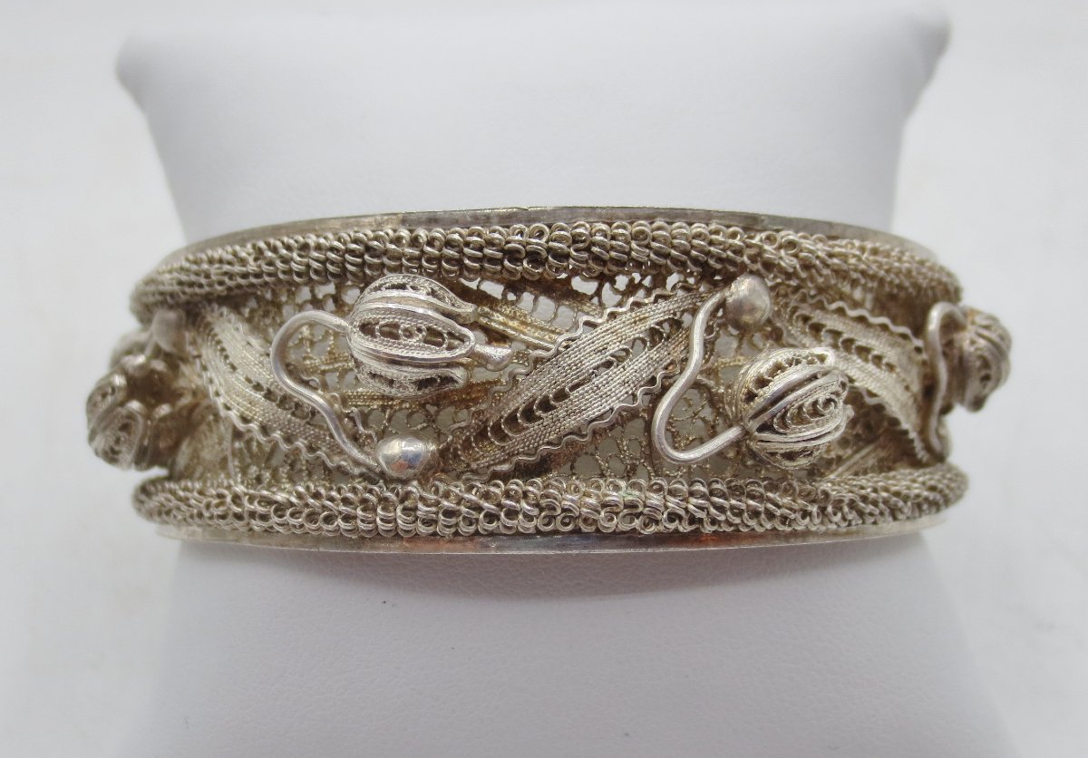 Bracelet en filigrane d' argent. -photo-5