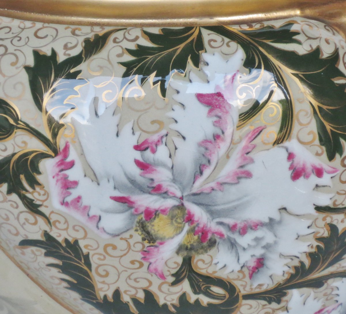 Vasque en Faïence, Art Nouveau.-photo-1