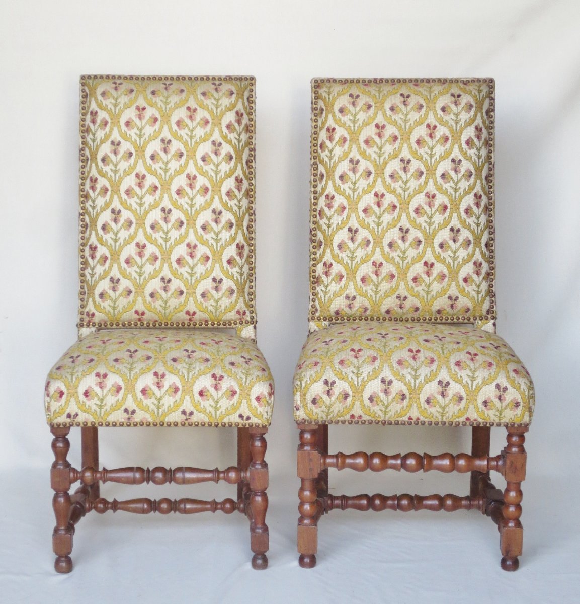 Ensemble de 7 chaises d'époque Louis XIII.-photo-6
