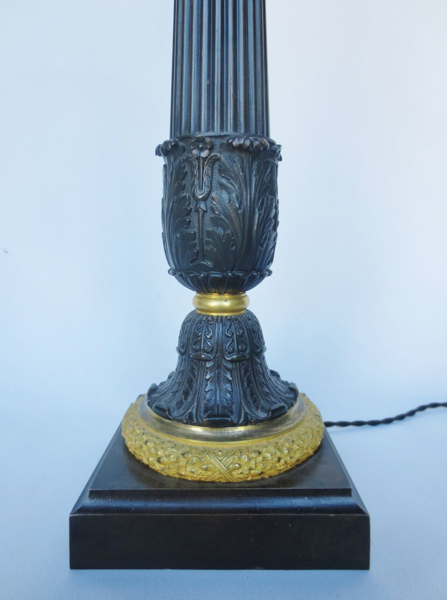 Bronze Lamp, Early 19th Century.  -photo-3