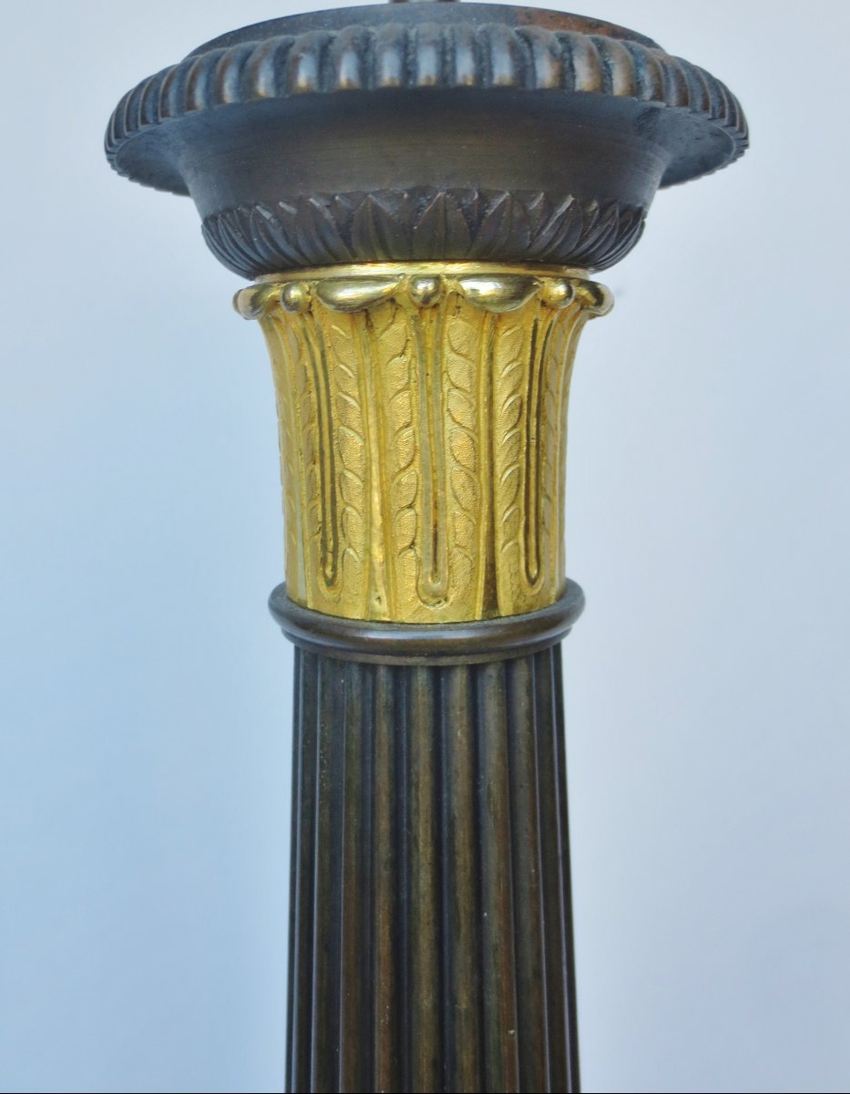 Bronze Lamp, Early 19th Century.  -photo-3