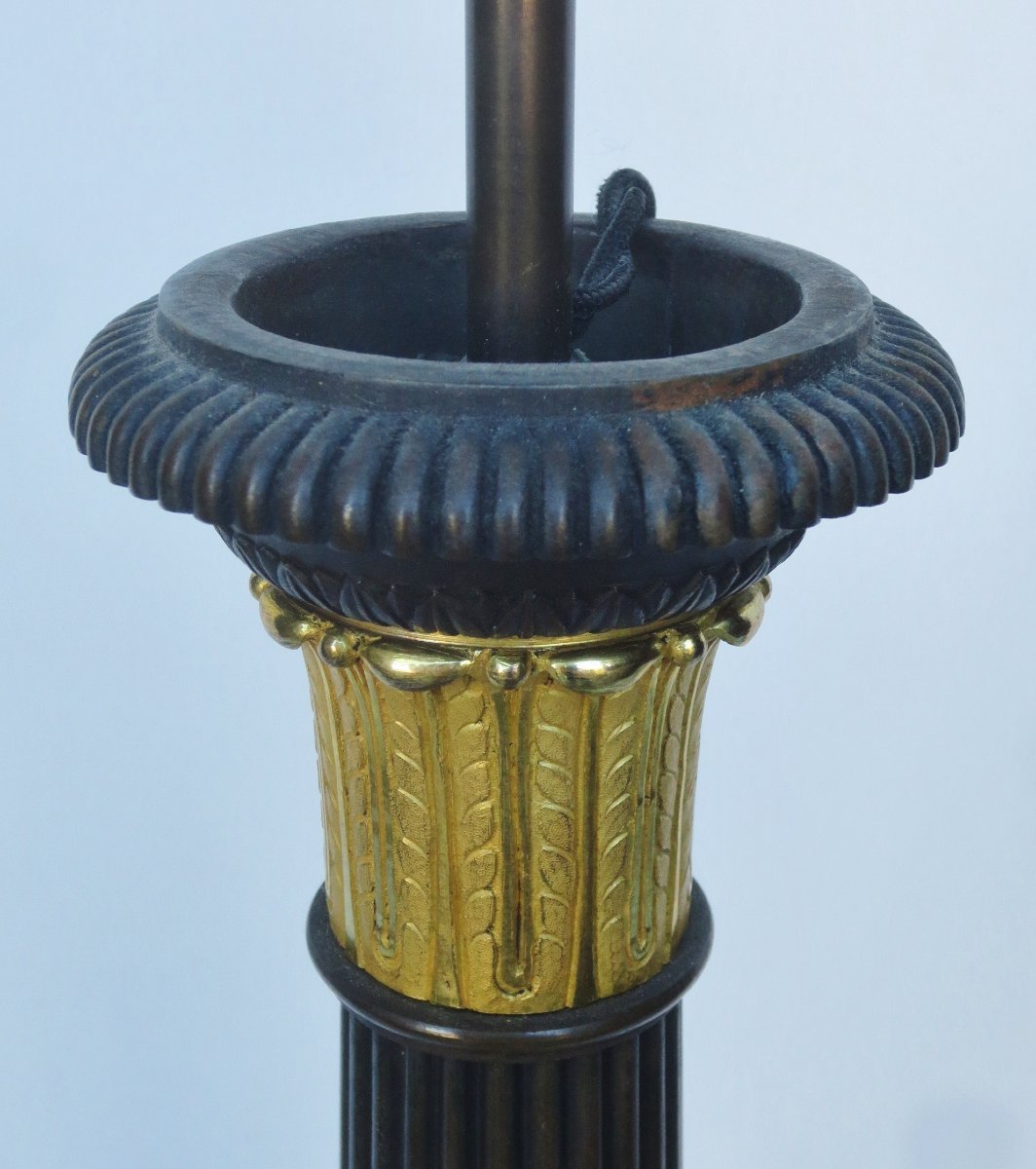 Bronze Lamp, Early 19th Century.  -photo-4