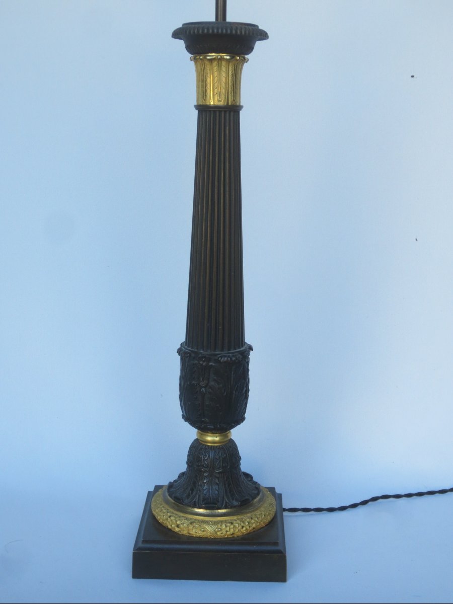 Bronze Lamp, Early 19th Century.  -photo-5