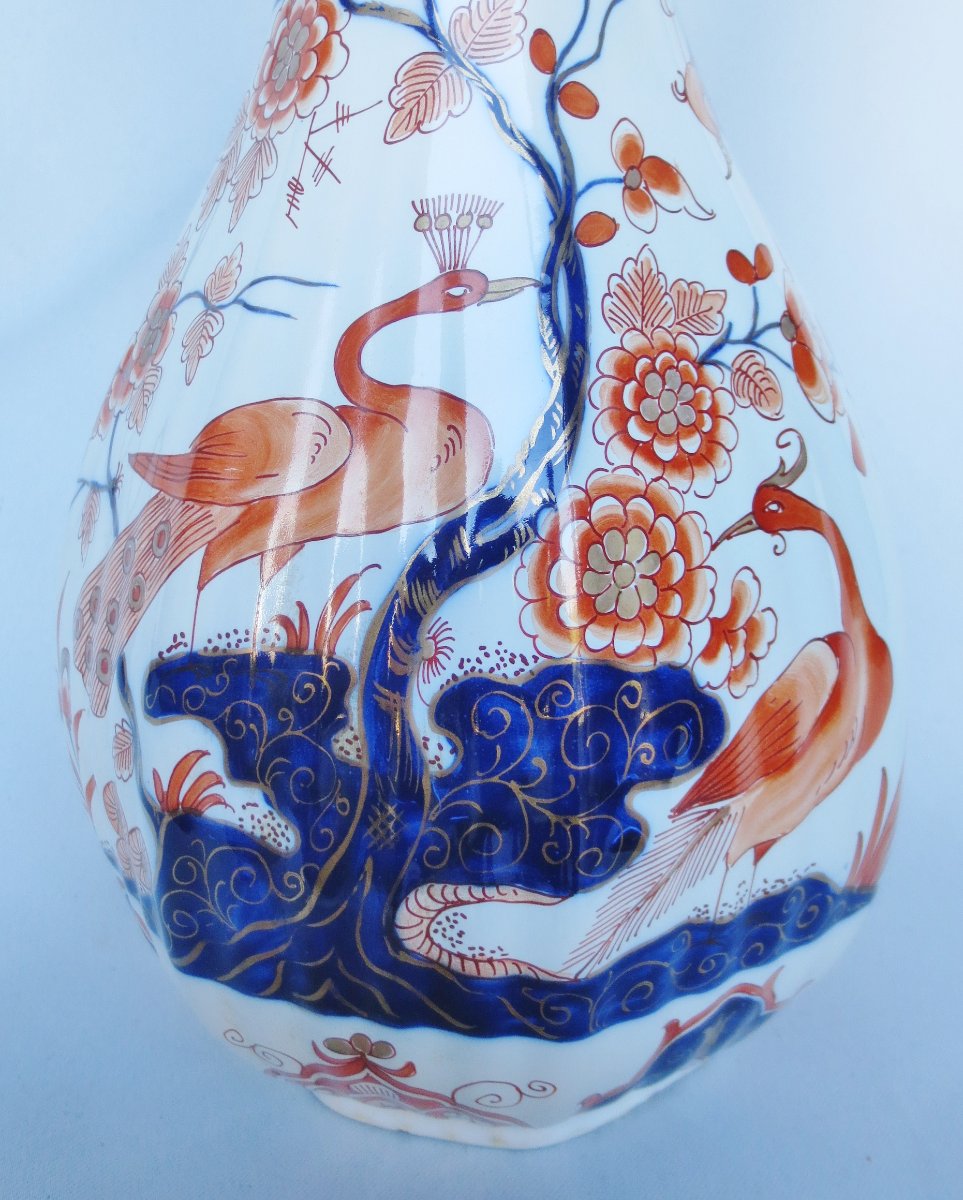 Earthenware Lamp, 19th Century, Imari Design.  -photo-2