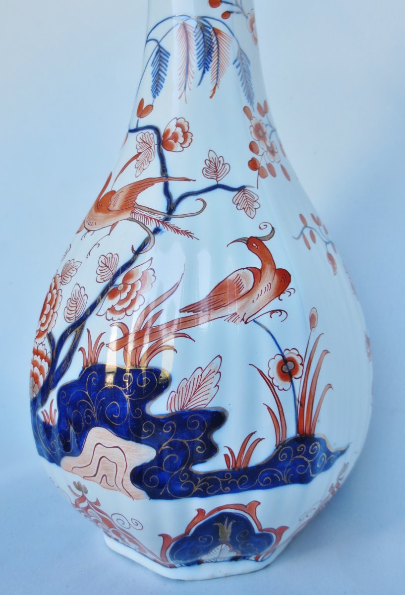 Earthenware Lamp, 19th Century, Imari Design.  -photo-2