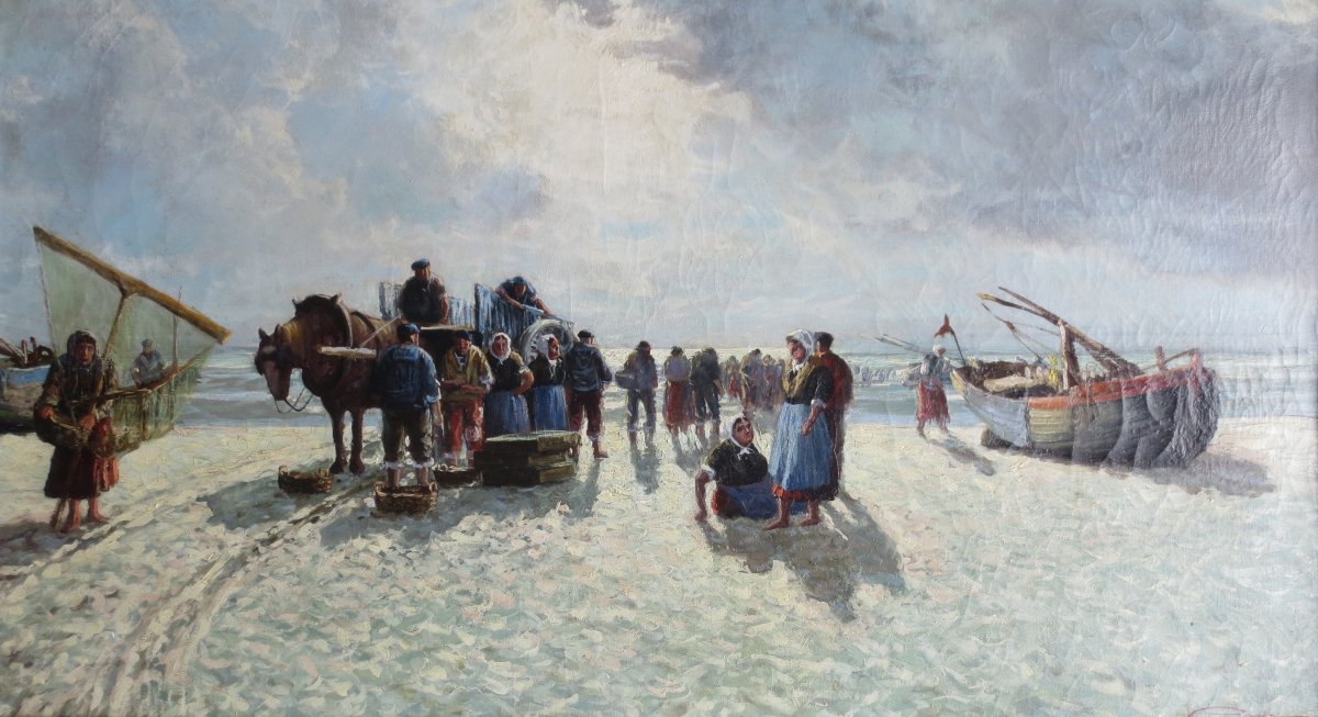 Pierre Godar XXe siècle, suiveur de l' École de Berck. -photo-5