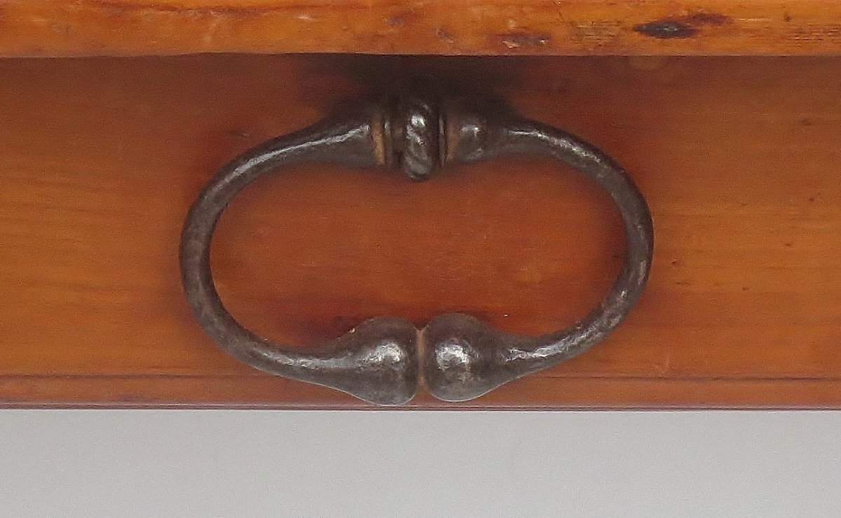 Writing Table In Fruitwood And Boxwood.-photo-4