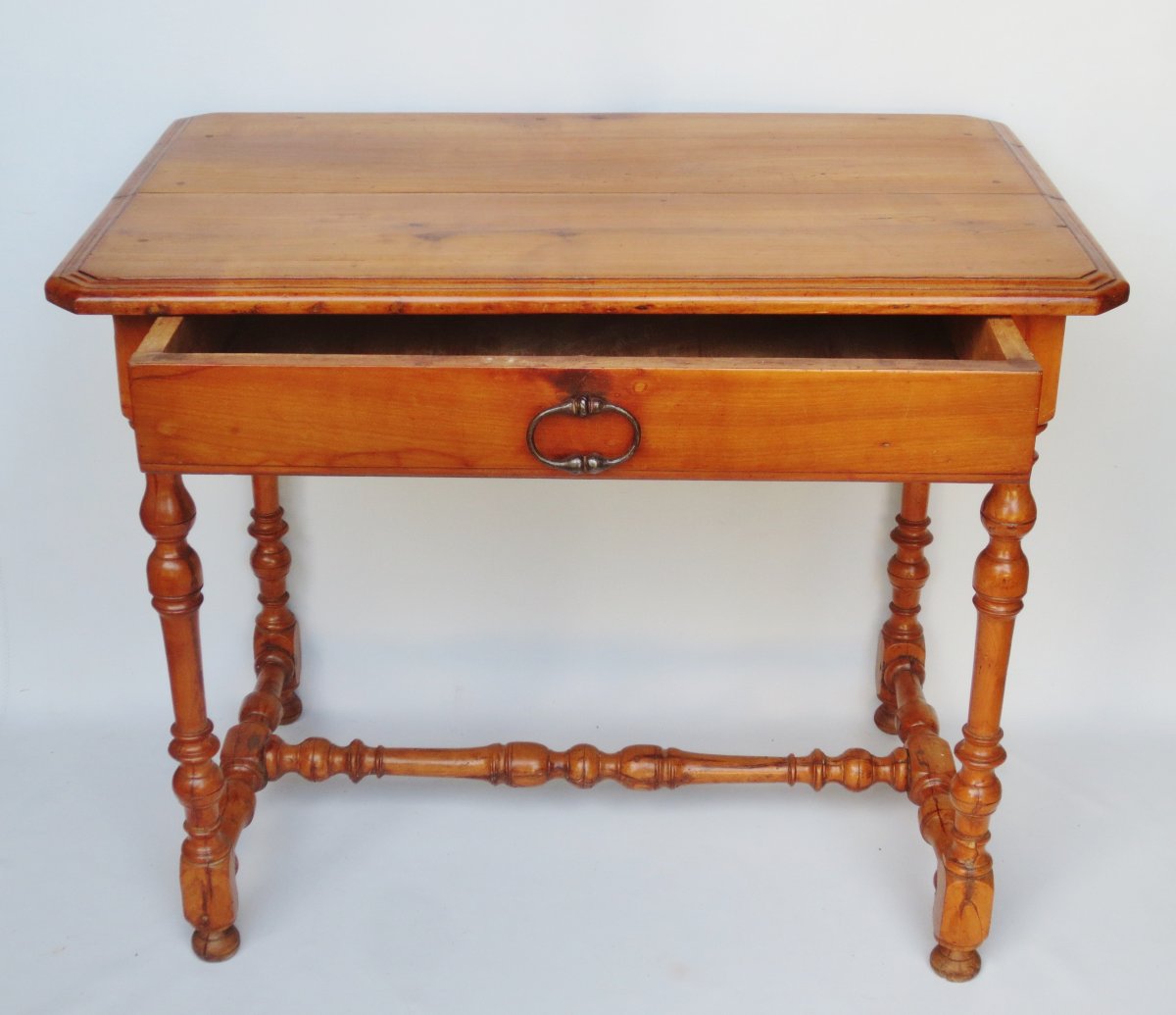 Writing Table In Fruitwood And Boxwood.-photo-1