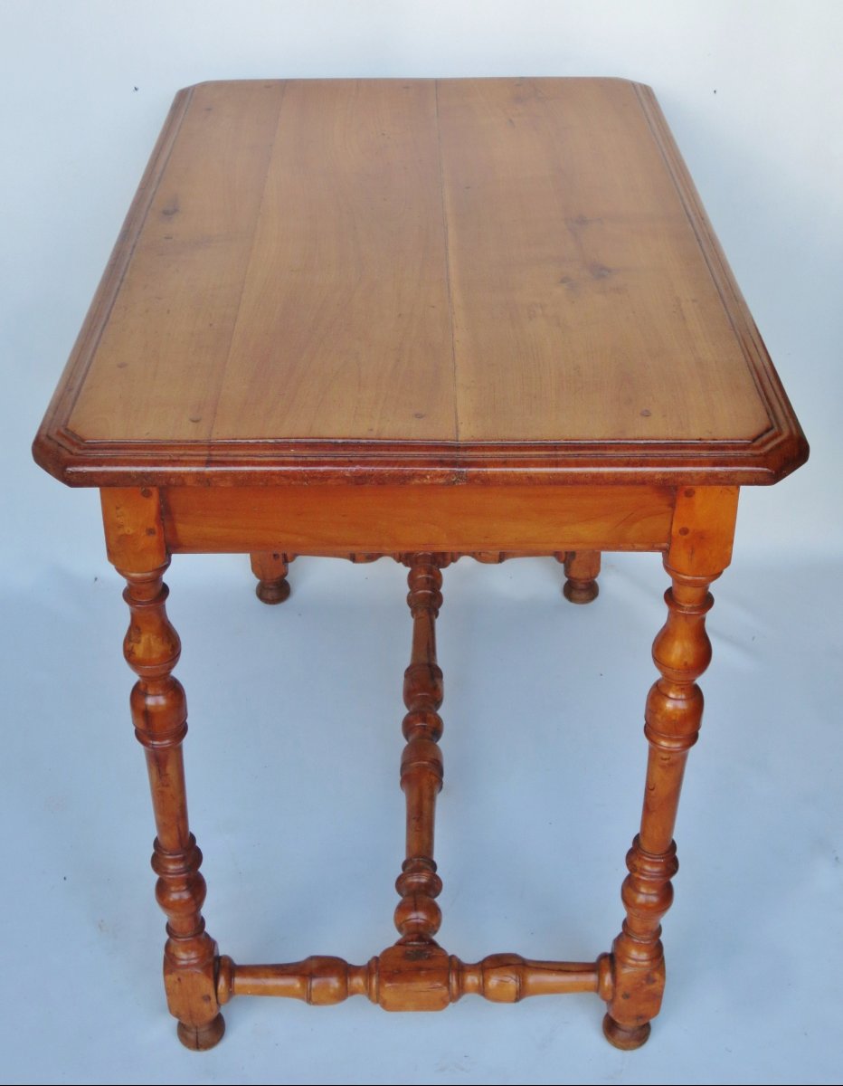 Writing Table In Fruitwood And Boxwood.-photo-6