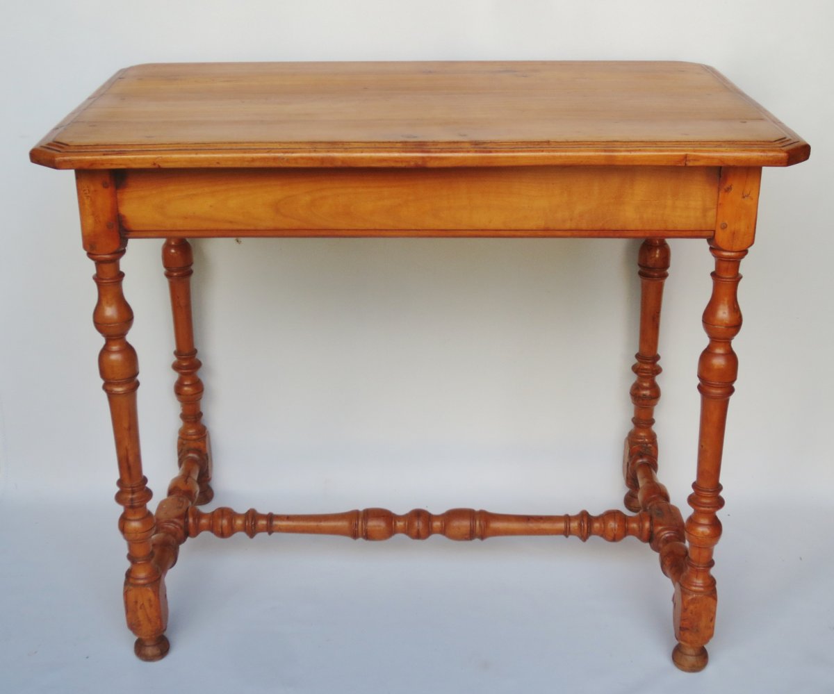 Writing Table In Fruitwood And Boxwood.-photo-8