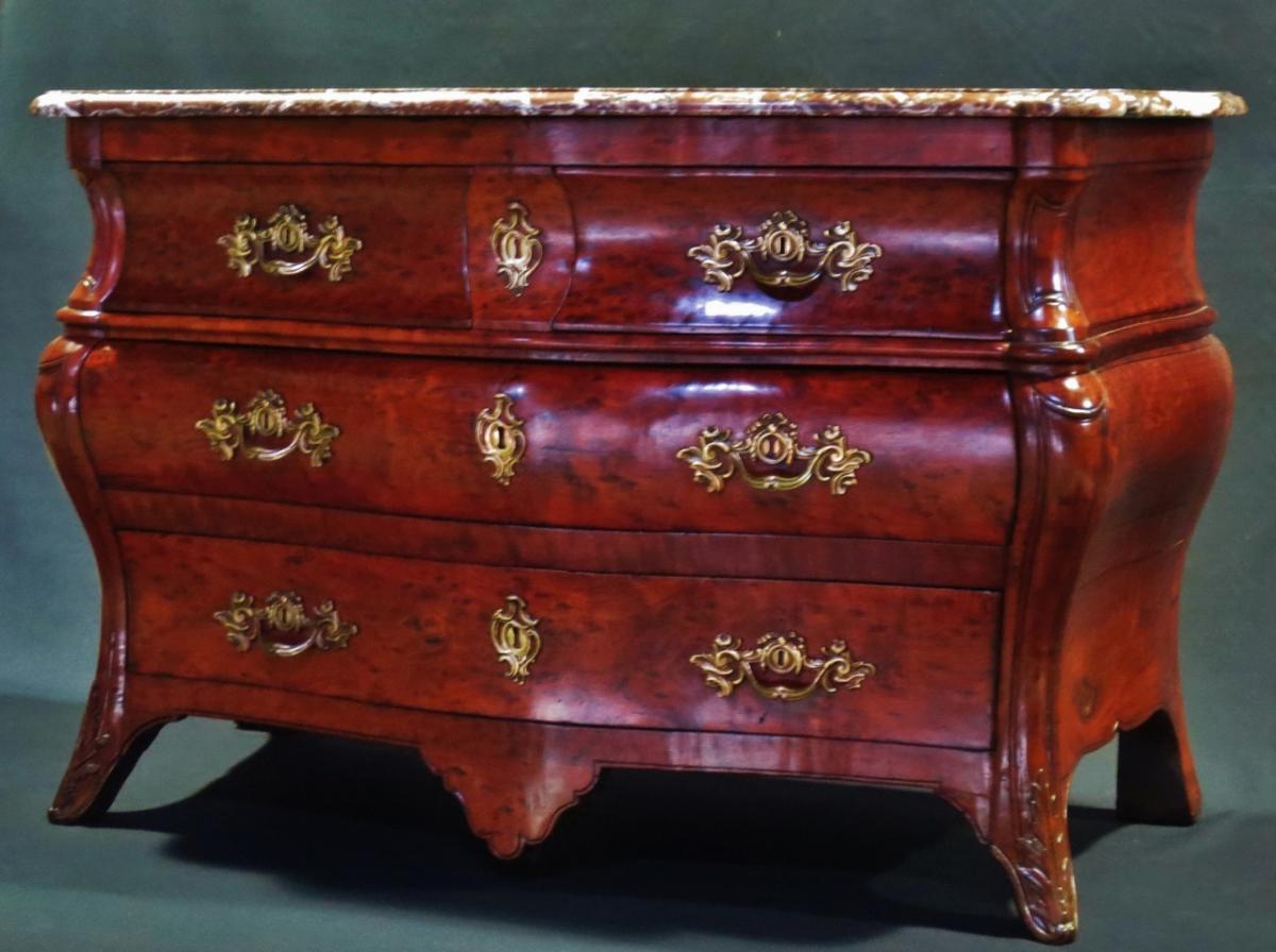 Commode Bordelaise En Acajou Massif, XVIIIe Siècle