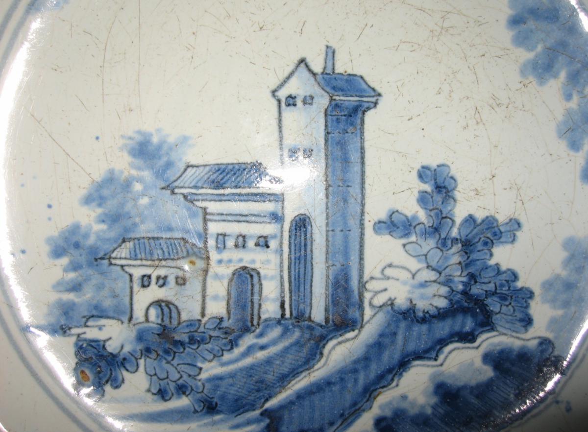 In Earthenware Plate From Nevers XVII Century-photo-2