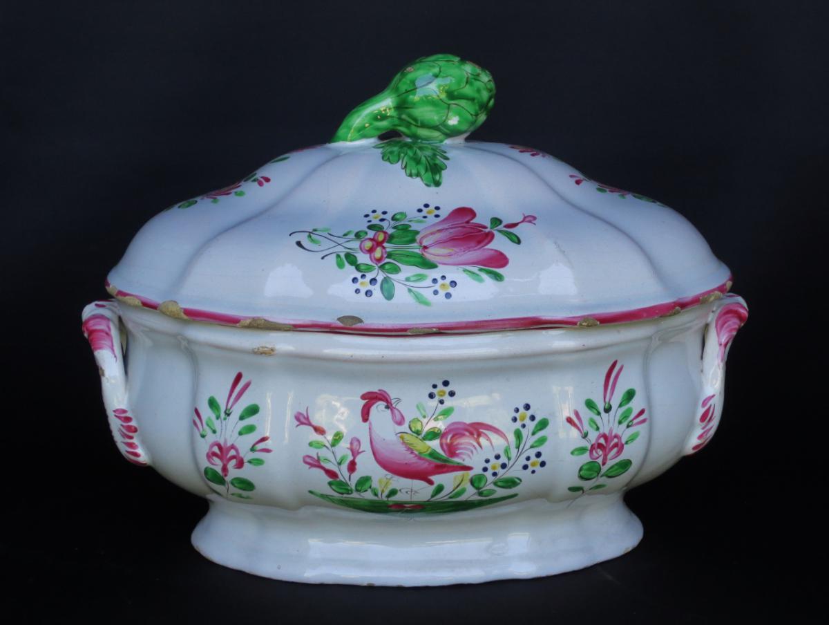 Earthenware Terrine From The East, End Of The Eighteenth Century.-photo-6