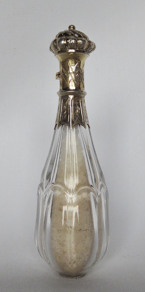  Flacon à Sel, Cristal Et Argent, Charles X.