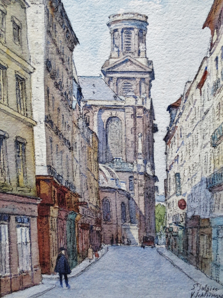 Streets Of Paris, Watercolors.-photo-2
