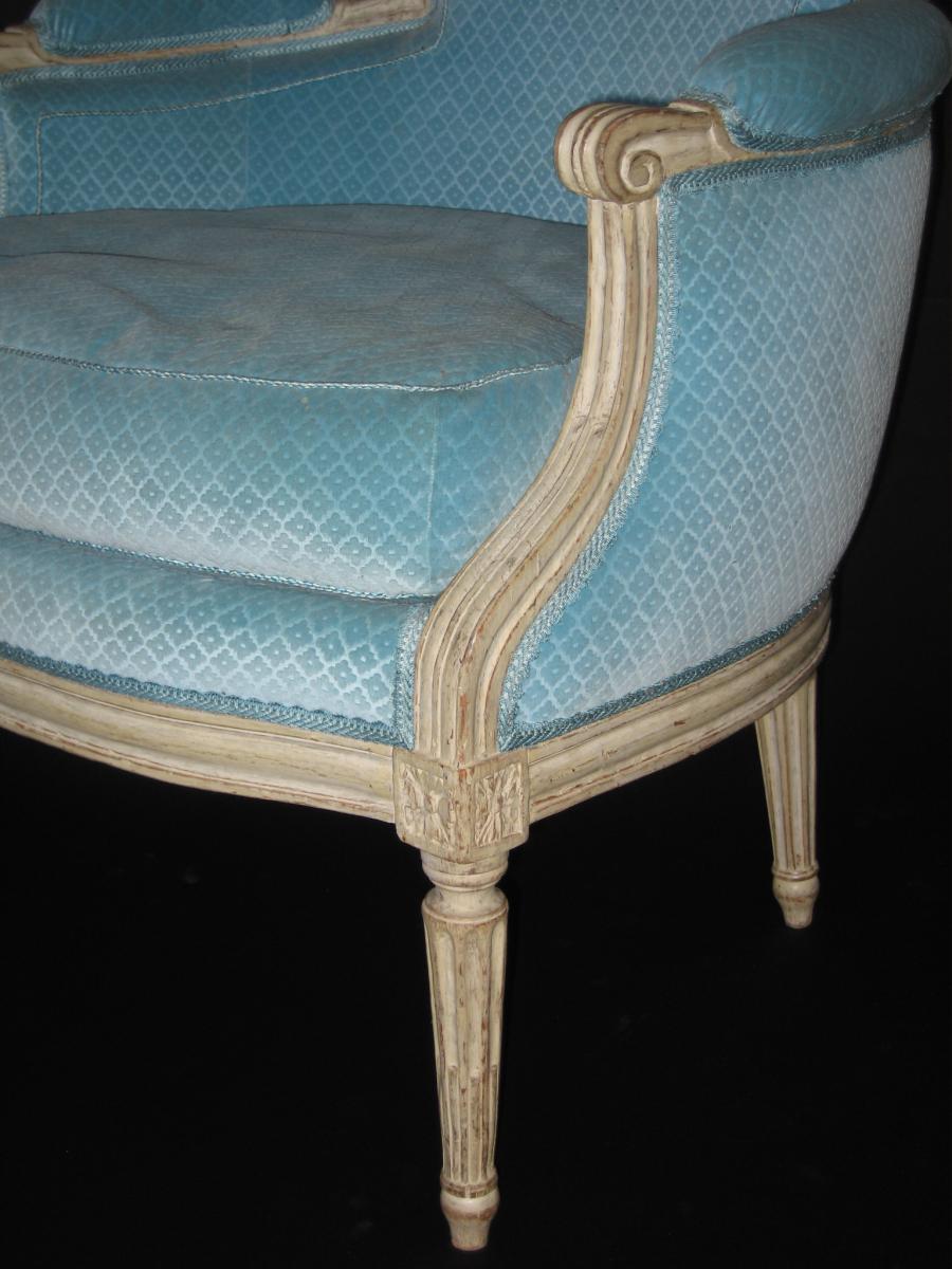 Bergère d' époque Louis XVI-photo-2