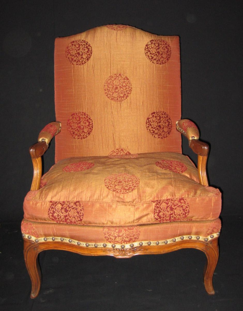 Pair Of Armchairs "fireside" Louis XV-photo-2