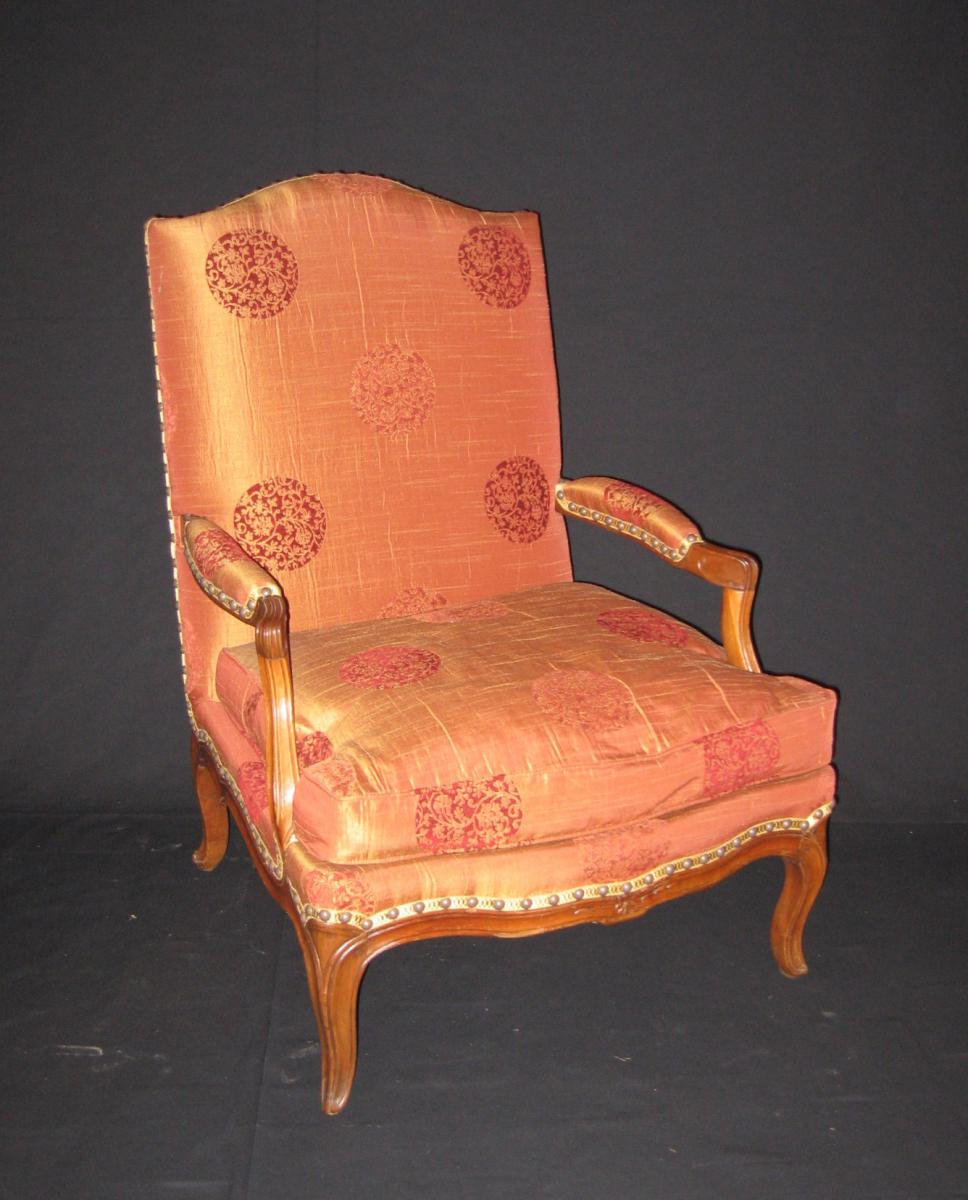 Pair Of Armchairs "fireside" Louis XV-photo-1