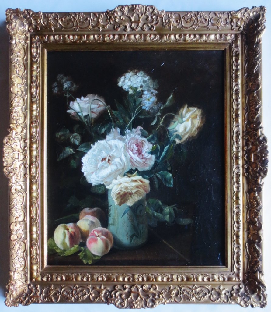 Bouquet Signé C. Gontier, XIXe Siècle.